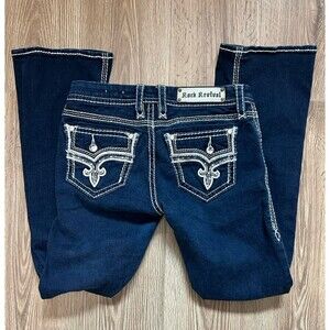 Rock Revival Bootcut Dark Wash Jeans Size 28